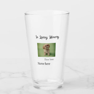 In loving memory memorial keepsake add pet name glass