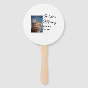 In loving memory memorial keepsake add pet name hand fan