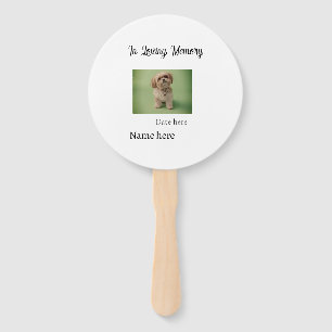 In loving memory memorial keepsake add pet name hand fan