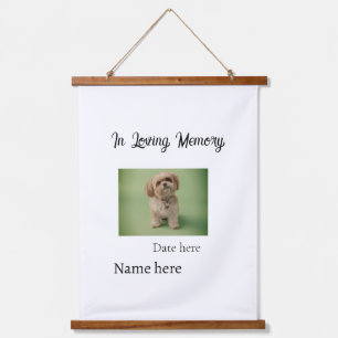 In loving memory memorial keepsake add pet name hanging tapestry