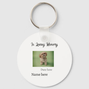 In loving memory memorial keepsake add pet name key ring