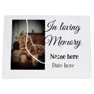 In loving memory memorial keepsake add pet name large gift bag