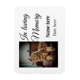 In loving memory memorial keepsake add pet name magnet