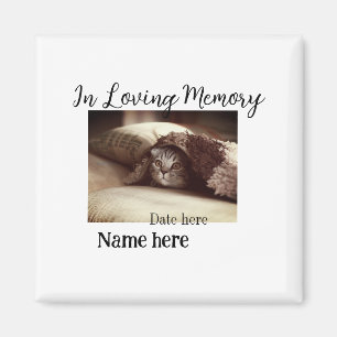 In loving memory memorial keepsake add pet name magnet