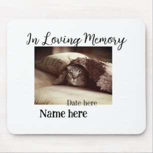 In loving memory memorial keepsake add pet name mouse mat