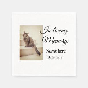 In loving memory memorial keepsake add pet name napkin