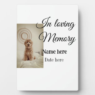 In loving memory memorial keepsake add pet name plaque