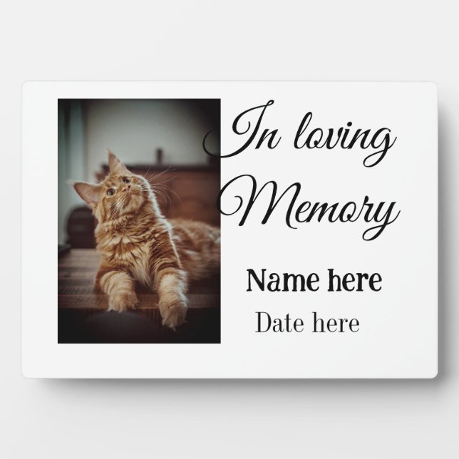 In loving memory memorial keepsake add pet name plaque (Front)