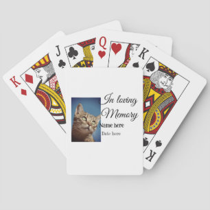 In loving memory memorial keepsake add pet name playing cards