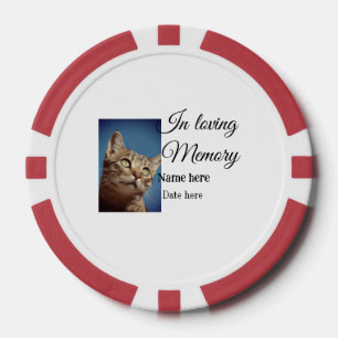 In loving memory memorial keepsake add pet name poker chips