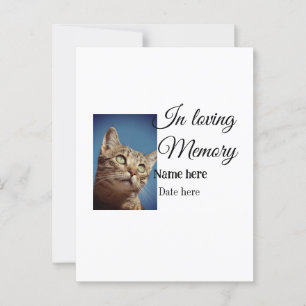 In loving memory memorial keepsake add pet name postcard