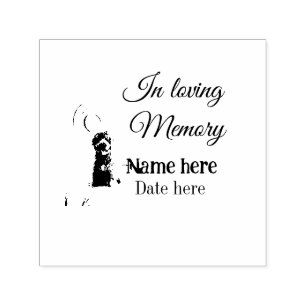 In loving memory memorial keepsake add pet name self-inking stamp
