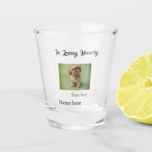 In loving memory memorial keepsake add pet name shot glass