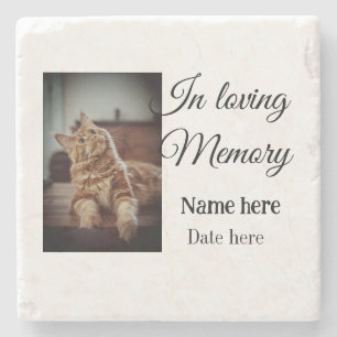 In loving memory memorial keepsake add pet name stone coaster
