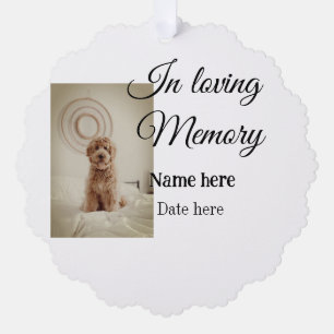 In loving memory memorial keepsake add pet name tree decoration card
