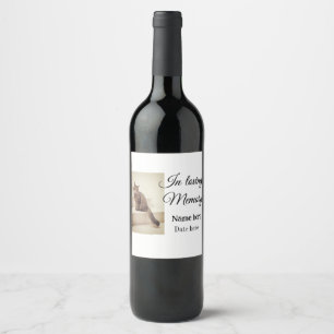 In loving memory memorial keepsake add pet name wine label