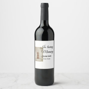 In loving memory memorial keepsake add pet name wine label