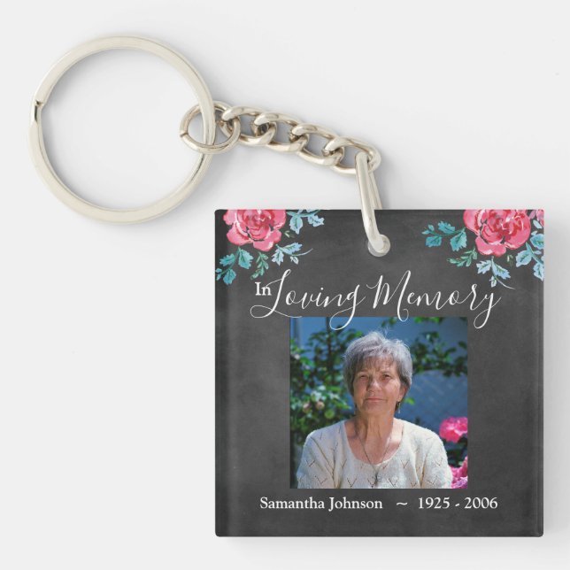 In Loving Memory Memorial Keepsake Key Ring (Front)