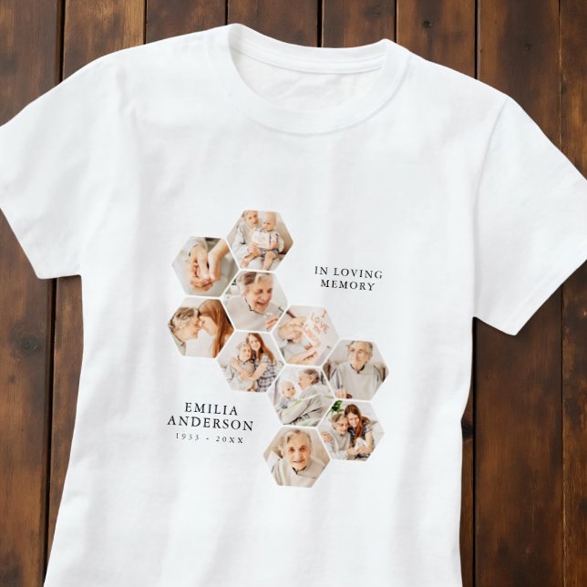 In Loving Memory Memorial Modern 10 Photos T-Shirt (Creator Uploaded)