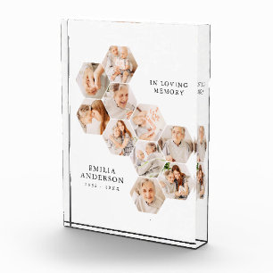 In Loving Memory Memorial Modern Collage Photo Block