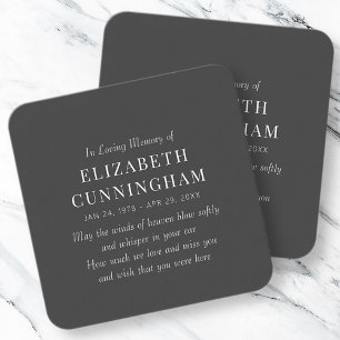 In Loving Memory Memorial Modern Simple Card
