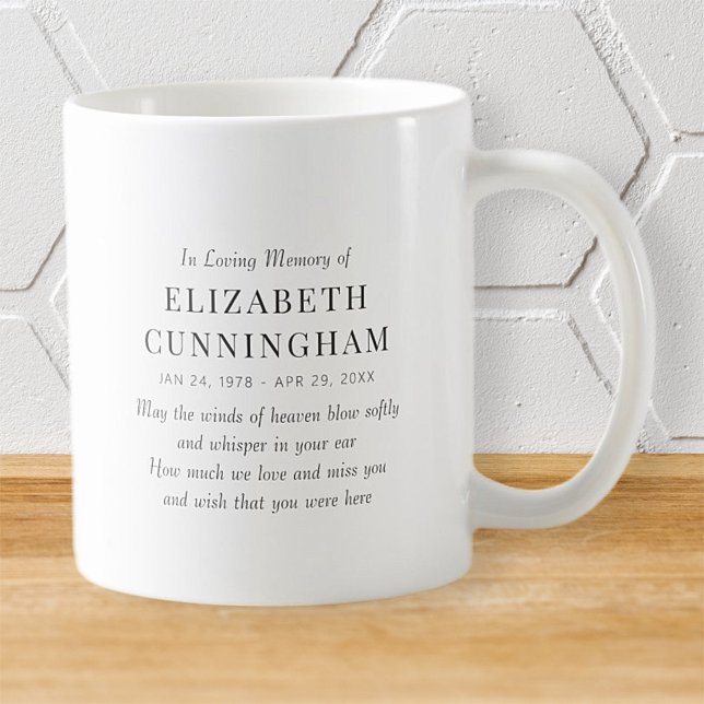 In Loving Memory Memorial Modern Simple Coffee Mug (Creator Uploaded)