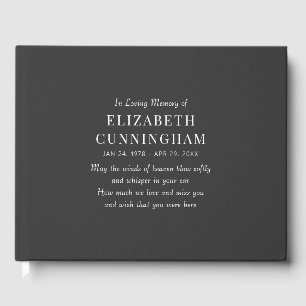In Loving Memory Memorial Modern Simple Guest Book