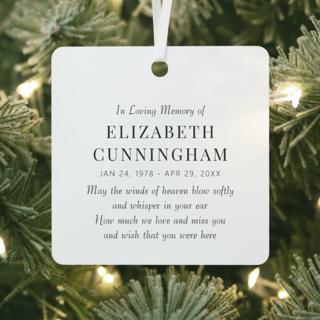 In Loving Memory Memorial Modern Simple Metal Tree Decoration (Insitu)