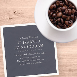 In Loving Memory Memorial Modern Simple Napkin