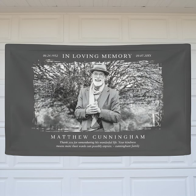In Loving Memory Memorial Modern Simple Photo Banner (Creator Uploaded)