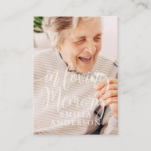 In Loving Memory Memorial Modern Simple Photo Card