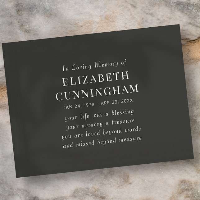 In Loving Memory Memorial Modern Simple Quote Postcard (Creator Uploaded)