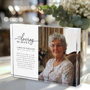 "In Loving Memory" Memorial, Name, Photo