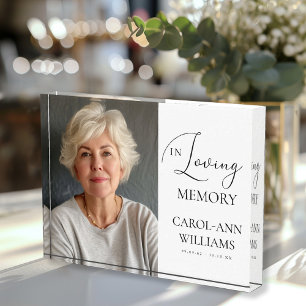 "In Loving Memory" Memorial, Name, Photo Block