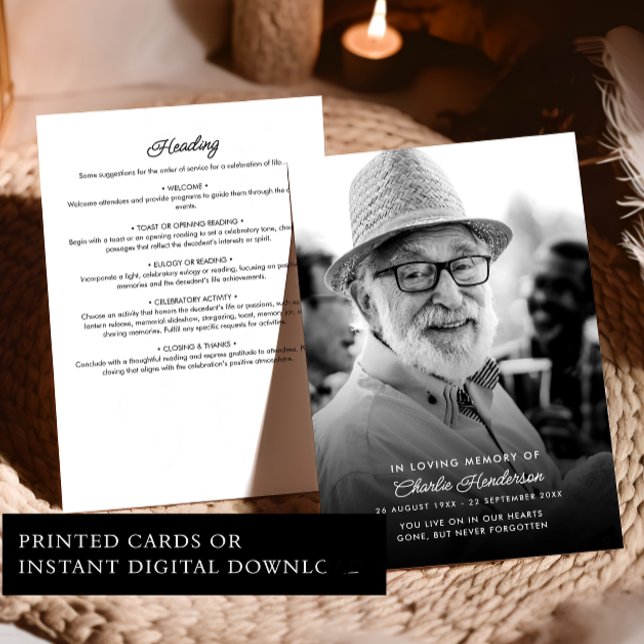 In Loving Memory Memorial Order Of Service Program Invitation (Creator Uploaded)