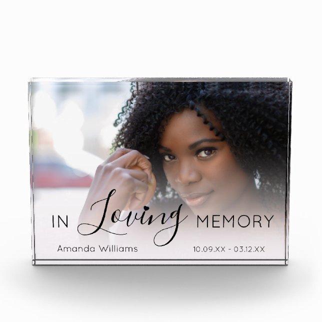 In Loving Memory | Memorial Photo Block (Front)