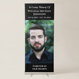 In Loving Memory Memorial Photo Death Bereavement Retractable Banner