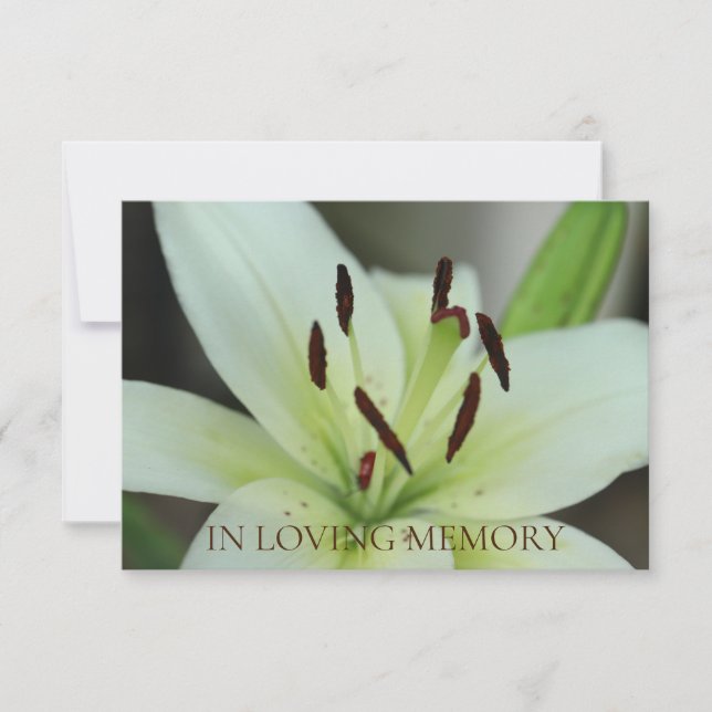 In Loving Memory Memorial Service Invitation (Front)
