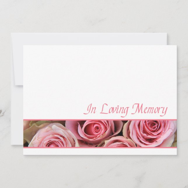 In Loving Memory Memorial Service Invitation (Front)