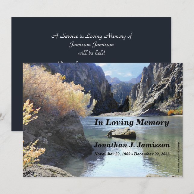 In Loving Memory Memorial Service Invitation (Front/Back)