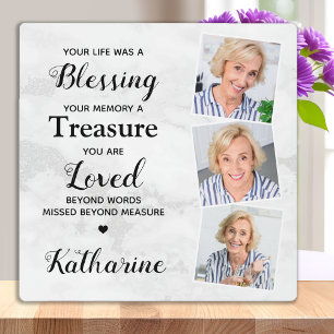 In Loving Memory Memorial Sympathy 3 Photo  Plaque