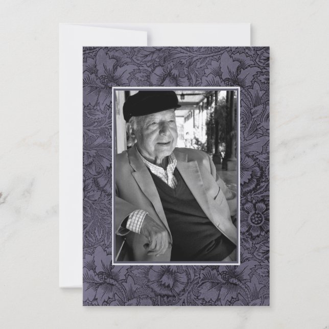 In Loving Memory Memoriam Death Notice Photo Invitation (Front)