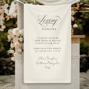 "In Loving Memory" Modern, Calligraphy, Wedding Banner