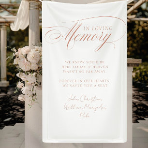 "In Loving Memory" Modern, Calligraphy, Wedding Banner
