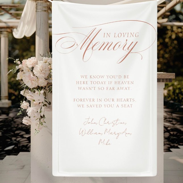 "In Loving Memory" Modern, Calligraphy, Wedding Banner ("In Loving Memory" Modern, Calligraphy, Wedding Banner.)