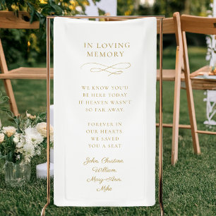 "In Loving Memory" Modern, Calligraphy, Wedding Banner
