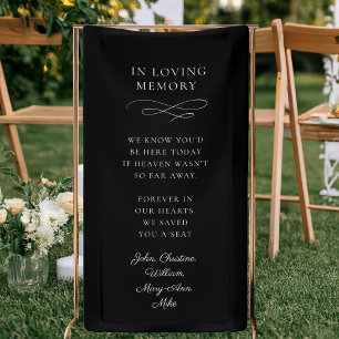 "In Loving Memory" Modern, Calligraphy, Wedding Banner