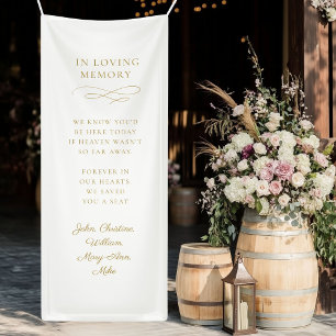 "In Loving Memory" Modern, Calligraphy, Wedding Banner