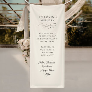 "In Loving Memory" Modern, Calligraphy, Wedding  Banner