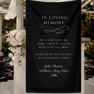 "In Loving Memory" Modern, Calligraphy, Wedding  Banner